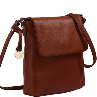 Женская сумка из кожи Pola 9021 dark brown