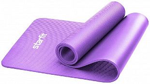 Коврик для йоги и фитнеса STARFIT FM-301 NBR, 1,0 см, 183x58 см, фиолетовый пастель