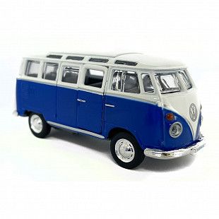 Машинка инерционная Maisto 1:40 Volkswagen Van Samba (21001) white/blue