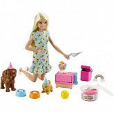 Кукла Barbie Прогулка со щенками GXV74 GXV75