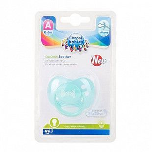Пустышка Canpol babies Pastelove Силиконовая Круглая 18+ мес. (22/424) turquoise