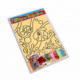 Раскраска песком и блестками Рыжий Кот Яркие рыбки Р-8853