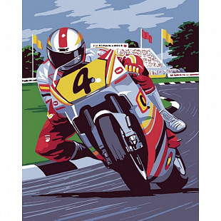 Набор красок для творчества с трафаретом для нанесения и кисточками Picasso Мотоциклист PC3040025