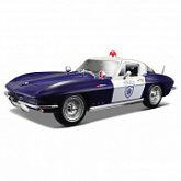 Масштабная модель автомобиля Maisto 1:18 Шевроле Корвет (1965) (31381) blue/white