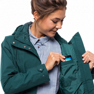 Куртка женская Jack Wolfskin Cameia Parka teal green