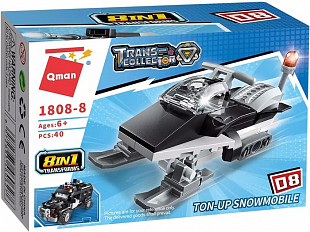 Конструктор Qman Полицейская техника Ton-up Snowmobile 1808-8