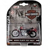 Масштабная модель мотоцикла Maisto 1:24 Harley-Davidson 2000 FLSTF Fat Boy (35094) red
