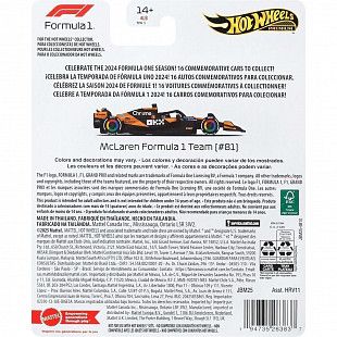 Машинка Hot Wheels Premium McLaren Formula 1 Team (#81) (HRV11 JBM25)