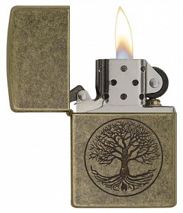 Зажигалка Zippo Tree of Life Antique Brass 29149