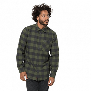 Рубашка мужская Jack Wolfskin Red River Shirt woodland green checks