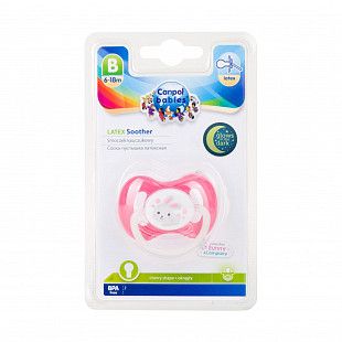 Пустышка Canpol babies Bunny&Company Латексная Круглая 6-18 мес. (23/278_pin) pink