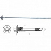 Саморезы для сэндвич-панелей Starfix 6,3/5,5x160 мм (40 шт) SMC3-38970-40