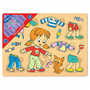 Игра из дерева Step Puzzle Одень куклу Кукла Маша SP-89303
