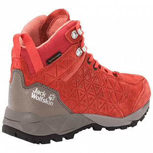 Водонепроницаемые кроссовки женские Jack Wolfskin Cascade Hike Lt Texapore Mid W red / orange