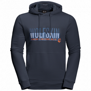 Пуловер мужский Jack Wolfskin Slogan Hoody M night blue