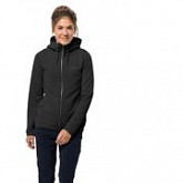 Джемпер женский Jack Wolfskin Modesto Hooded Jkt Women black