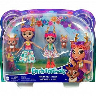 Кукла Enchantimals Сестрички с питомцами Данесса и Данетта Оленни (HCF79 HCF80)