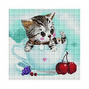 Алмазная мозаика Picasso "Котенок в чашке" PD3030004