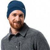 Шапка мужская Jack Wolfskin Rib Hat indigo blue 1903891-1130559