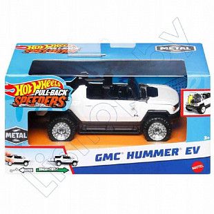 Машинка Hot Wheels 1:43 Pullbacks GMC Hummer EV (HPT04 HPR86)