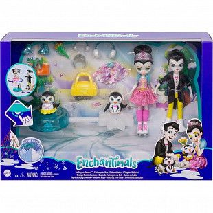 Игровой набор Enchantimals Танцы на льду Пингвины Прина и Паттерсон с питомцами GJX49