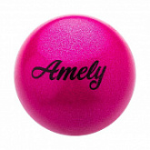 Мяч для художественной гимнастики Amely с блестками AGB-103 15 см pink