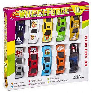 Набор металлических машин Shenzhen Toys Wheel Force KMT-10 (10шт)