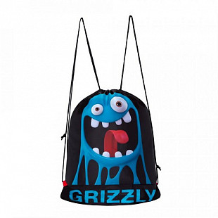 Мешок для обуви GRIZZLY OM-94-2 /1 black/light blue