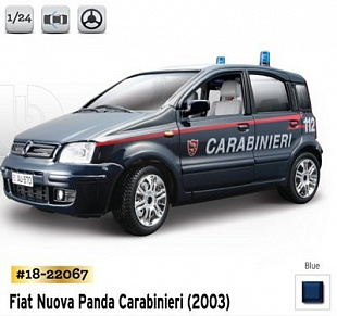 Коллекционная машина Bburago 1:24 Fiat Nuova Panda (18-22067)