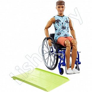 Кукла Barbie Кен в инвалидной коляске (HJT59)