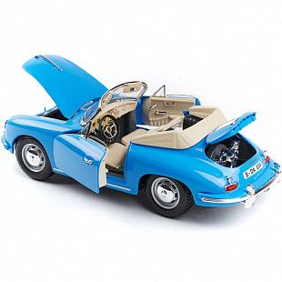Машинка Bburago 1:18 Porsche 356B Cabriolet 1961 (18-12025) blue
