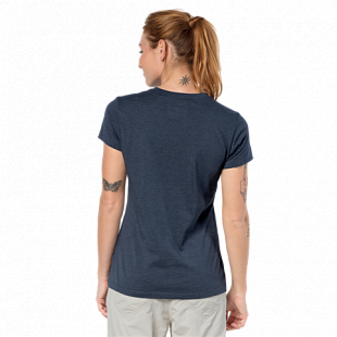 Футболка женская Jack Wolfskin Brand T Women midnight blue