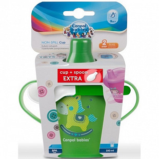 Набор Canpol babies Кружка непроливайка 31/200 и ложка 2/938 0170promexp Green
