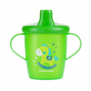 Поильник Canpol babies Non-spill TOYS с ручками 9м+ 250 мл (31/200_gre) green