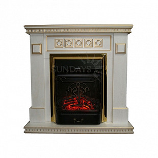 Портал для электрокамина Остин ЕС InterFlame White/Gold для Panoramic IF-EF01-25