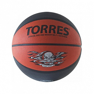 Мяч баскетбольный Torres Game Over B00117 grey/red