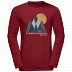Футболка мужская Jack Wolfskin Mountain Longsleeve M dark lacquer red