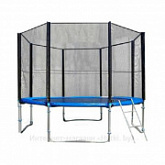 Батут Atlas Sport 374 см - 12ft Pro (усиленные опоры) с сеткой и лестницей
