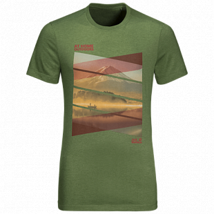 Футболка мужская Jack Wolfskin Motosu Lake T M deep forest