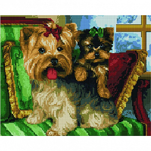 Картина из страз Picasso Забавные йорки PD4050132