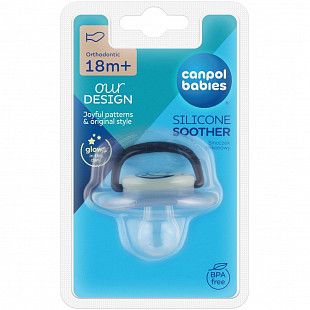 Пустышка Canpol babies силиконовая ортодонтическая Night Dreams 18+ мес. (22/502new) blue