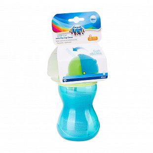 Поильник Canpol babies спортивный со складывающейся трубочкой 12м+ 370 мл (56/113_blu) blue