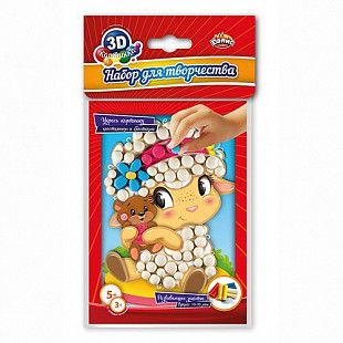 Набор для детского творчества Мозаика из пластилина Dalis Овечка Маша МС-608