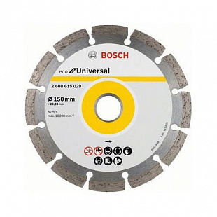 Алмазный круг 150х22 мм универс. сегмент. Universal Bosch 2608615042