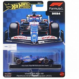 Машинка Hot Wheels Premium Visa Cash App RB Formula One Team/Equipe (#22) (HRV11 JBM14)