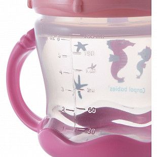 Поильник Canpol babies Love & Sea с силиконовым носиком 9+ 180 мл. (57/300_pin) pink