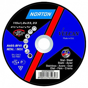 Круг отрезной для металла Norton 15x0,2x2,22 см Vulcan 66252925439