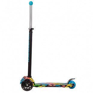 Самокат-кикборд Novatrack RainBow Подростковый Neon Цветной дизайн 120RAINBOW.GBL8