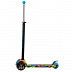 Самокат-кикборд Novatrack RainBow Подростковый Neon Цветной дизайн 120RAINBOW.GBL8