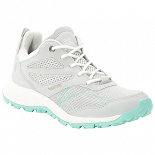Кроссовки женские Jack Wolfskin Woodland Vent Low W light grey / light green